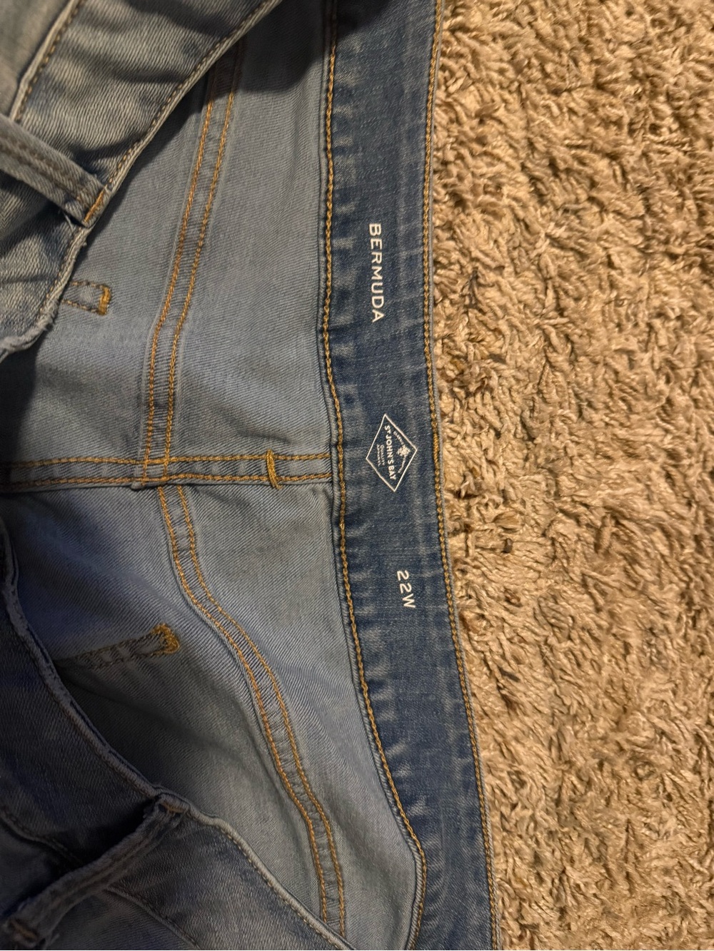 St. John's Bay Light Blue Bermuda Denim Shorts